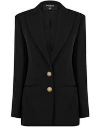 Balmain - Single-Breasted-Tone Button Long Sleeve Blazer - Lyst