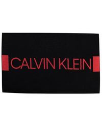 Calvin Klein Ck Icon Beach Towel Ld93 - Black