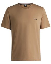 BOSS - Bodywear Mix & Match Premium Cotton T-Shirt With Logo Detail - Lyst