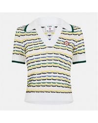 CASABLANCA - Short Sleeve Tailored Fit Polo Shirt - Lyst