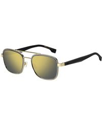 BOSS - Double Bridge Round Sunglasses - Lyst