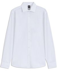 BOSS - Cotton Long Sleeve Slim Fit Shirt - Lyst