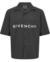 Givenchy - Giv Boxy Fit Short Sleeve Plain Shirt - Lyst