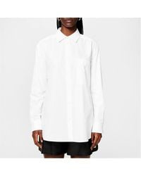 HUGO - Oversize Long-Sleeve Plain Shirt - Lyst