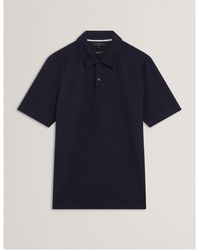 Ted Baker - Textured Short Sleeve Polo Shirt - Lyst