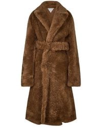 Bottega Veneta - Textured Relaxed Fit Teddy Coat - Lyst