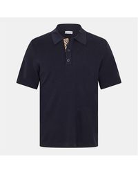 Burberry - Burb Knitted Short Sleeve Polo Shirt - Lyst