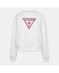 Guess - Triangle Icon Sweatshirt - Lyst