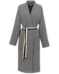 HUGO - Kimono-Style Cotton Bathrobe - Lyst