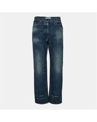 Prada - Washed Denim Straight Leg Jeans - Lyst
