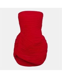 Magda Butrym - Ruched Cupro Mini Dress - Lyst