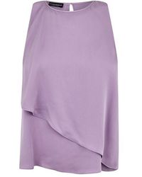 Emporio Armani - Lilac Short-Sleeve Blouse - Lyst
