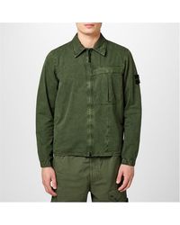 Stone Island - Washed Cotton-Canvas Overshirt - Lyst