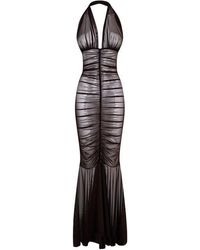 Norma Kamali - Shirred Front Fishtail Jumpsuit - Lyst
