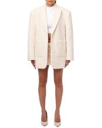Naked Wardrobe - Boucle Long Sleeve Oversized Blazer - Lyst