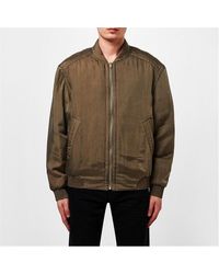 Saint Laurent - Teddy Satin-Twill Bomber Jacket - Lyst