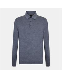 BOSS - Banet E Knitted Long Sleeve Polo Shirt - Lyst