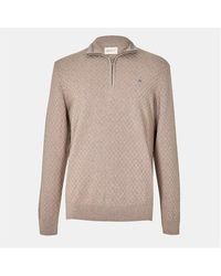 GANT - Shield 1/2 Zip Jumper - Lyst