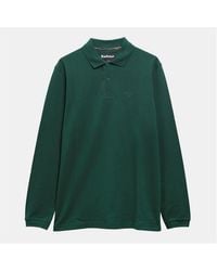 Barbour - Essentials Long Sleeve Polo Shirt - Lyst