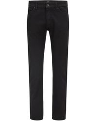 BOSS - Maine Regular Mid Rise Straight Leg Jeans - Lyst