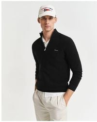 GANT - Pique Half Zip Fleece - Lyst