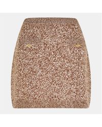 Versace - Precision Cut Tailored Mini Skirt - Lyst