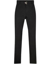 McQueen - Buckle Tapered Trousers - Lyst
