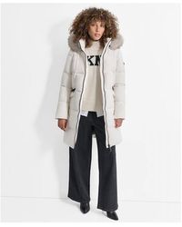 DKNY - Long Fur Jkt - Lyst