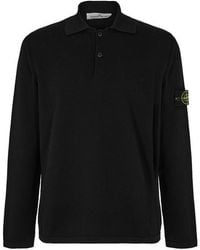 Stone Island - Knit Polo Shirt - Lyst