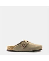 Birkenstock - Boston Suede Flat Sandals - Lyst