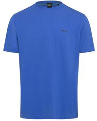 BOSS - T-Shirt With Logo Design Stretch Cotton - Lyst