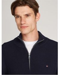 Tommy Hilfiger - Structure Global Stripe Zip Mock - Lyst