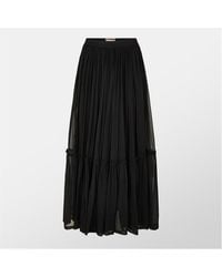 Saint Laurent - Tulle A-Line Maxi Skirt - Lyst