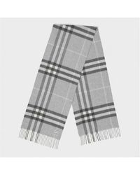 Burberry - Check Cashmere Scarf - Lyst