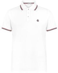 Moncler - Logo Cotton Maglia Polo Shirt - Lyst