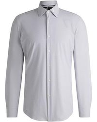 BOSS - Hank Knitted 222 Long-Sleeve Shirt - Lyst