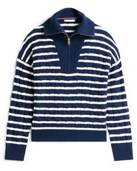 Tommy Hilfiger - Quarter Zip Long Sleeve Fleece Pullover - Lyst