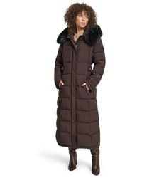 DKNY - Longline Long Puffer Jacket - Lyst