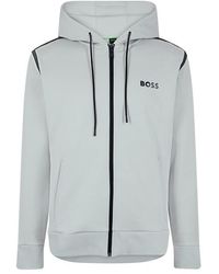 BOSS - Saggy Tape X Zip-Up Hoodie - Lyst