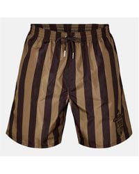 Fendi - Crest Swim Shorts - Lyst