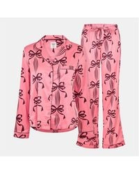 Chelsea Peers - Satin Button Up Pyjama Set - Lyst