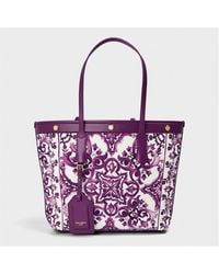 Dolce & Gabbana - Maiolica Canvas Tote Bag - Lyst
