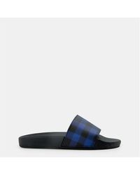 Burberry - Furley Check Slides - Lyst