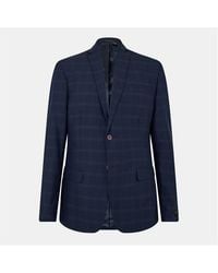 Ted Baker - Rust Check Suit Jacket - Lyst