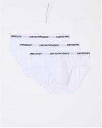 Emporio Armani - Structured Waistband Short Shorts - Lyst