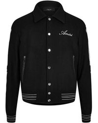 Amiri - Bones Wool Long Sleeve Varsity Jacket - Lyst