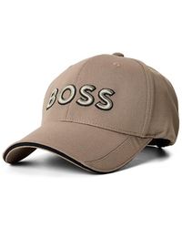 BOSS - Embroidered Logo Baseball Cap With Contrast Trim - Lyst