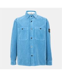 Stone Island - Textured Structured Overshirt - Lyst