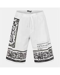 Dolce & Gabbana - Woven Tailored Fit Tracksuit Shorts - Lyst