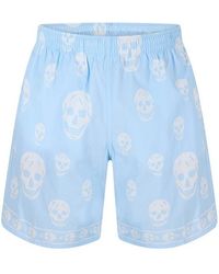 McQueen - Alex Classic Skull Swim Shorts - Lyst